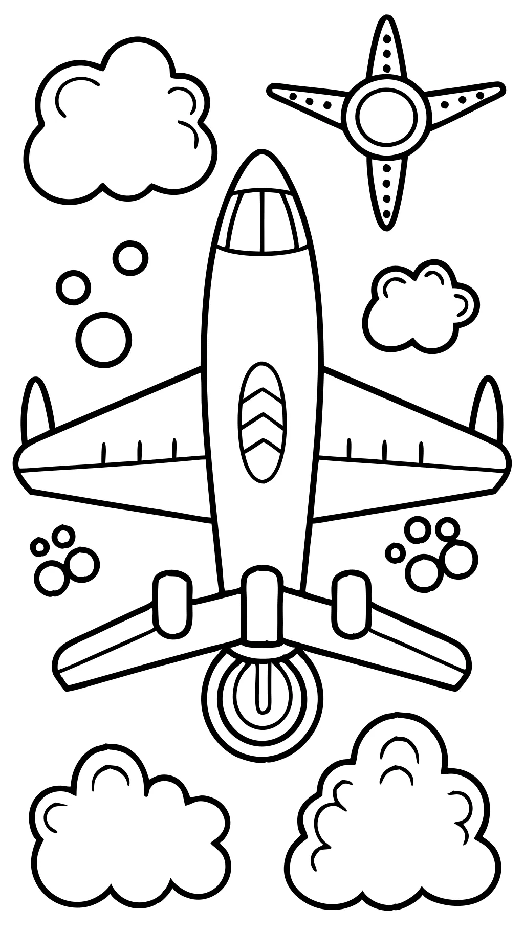 coloriage d’avion imprimable